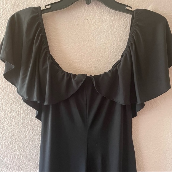 Black Autumn Shoulder Dress - Picture 5 of 5